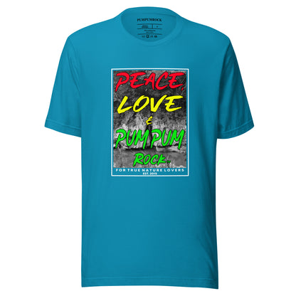 Peace, Love & Pum Pum Rock Unisex T-shirt