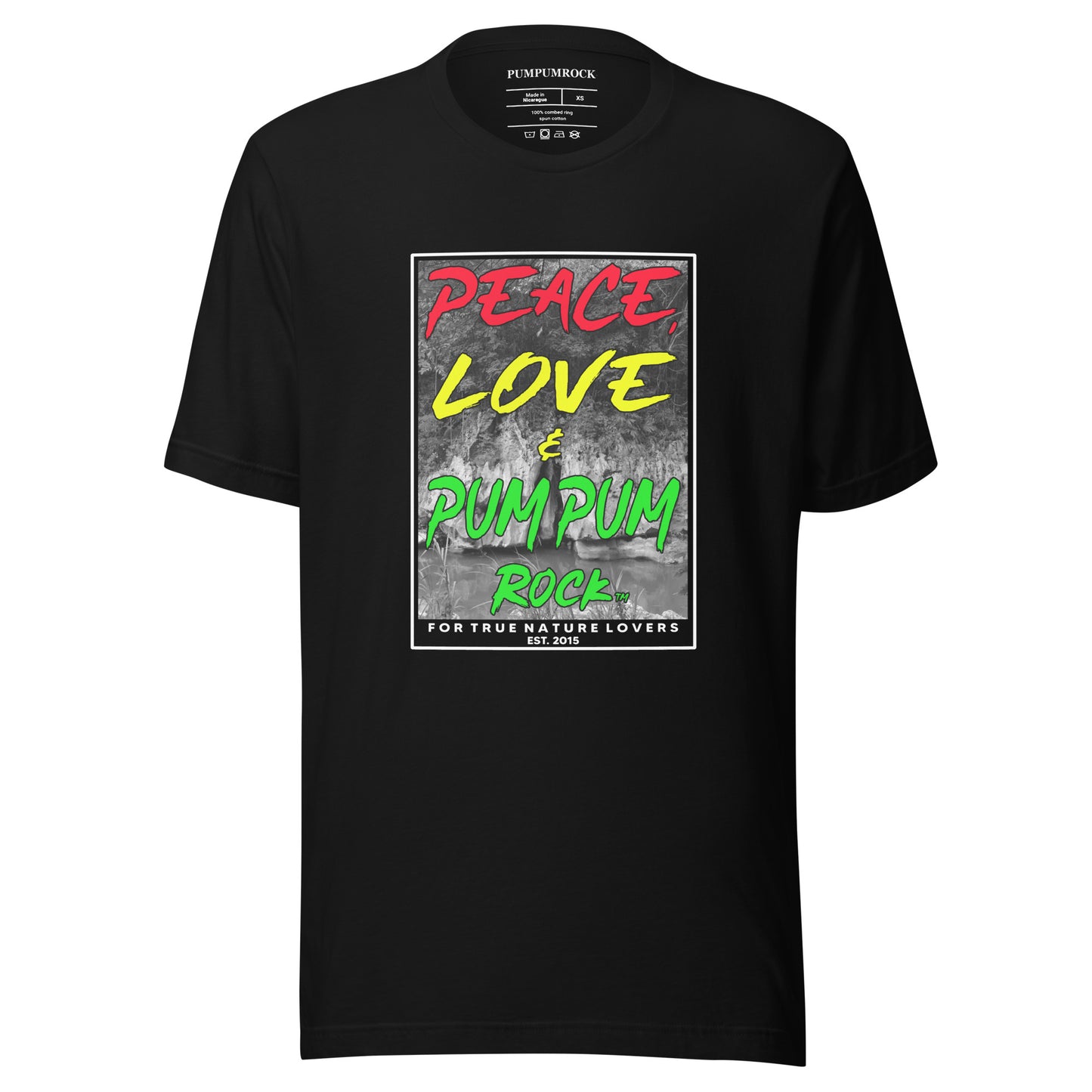 Peace, Love & Pum Pum Rock Unisex T-shirt