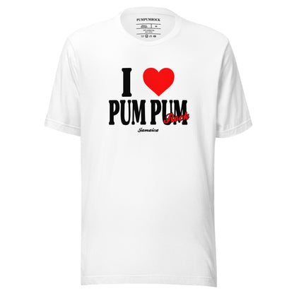 I Heart Pum Pum Rock Unisex T-shirt