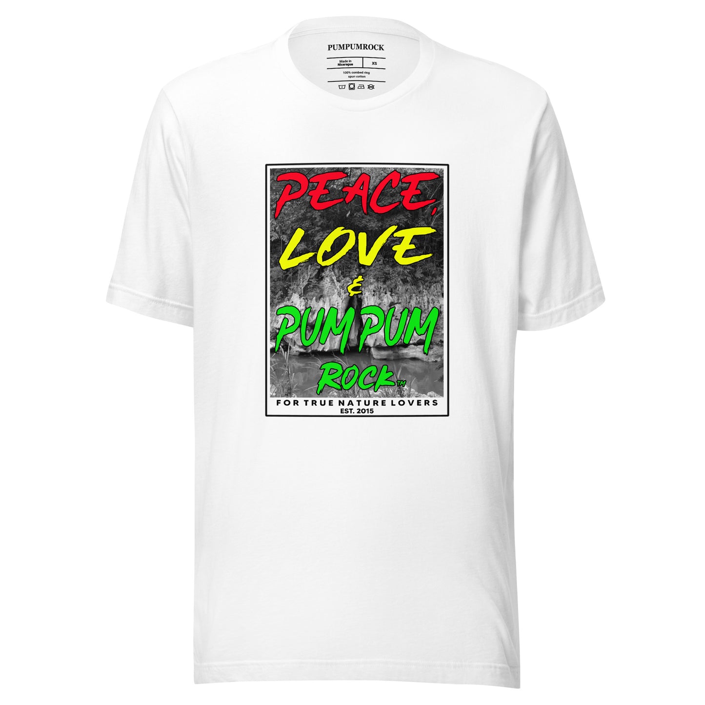 Peace, Love & Pum Pum Rock Unisex T-shirt